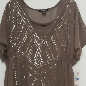 Style and Co. sheer top with tank